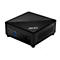 Kompakter schwarzer MSI Mini-PC auf weißem Hintergrund mit USB-Anschlüssen und MSI-Logo.