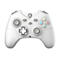 Weißer Gaming-Controller mit farbigen Aktionstasten, MSI-Logo oben in der Mitte und symmetrischem Layout.