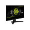 Schwarzer Gaming Monitor mit MSI-Logo, gelben Grafiken und Schriftzug 'MAG' auf dem Bildschirm.