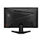 Schwarzer Gaming-Monitor von hinten, Logo und rote LED.
