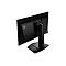 Rückansicht eines schwarzen MSI Gaming-Monitors auf einem Standfuß vor weißem Hintergrund.