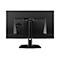 Rückansicht eines schwarzen MSI Gaming-Monitors mit Drachen-Logo und Standfuß vor weißem Hintergrund.
