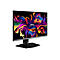 Ein Gaming Monitor mit einem farbenfrohen abstrakten Hintergrund. Auf dem Bildschirm sind die Logos MAG und MSI zu sehen.
