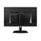 Schwarzer MSI-Monitor von hinten; Drachenlogo; Standfuß.