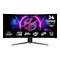 MSI Curved Gaming Monitor mit 34 Zoll UWQHD Auflösung und 240Hz auf weißem Hintergrund.