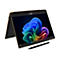 Schwarzes Laptop mit goldenem Rahmen und Touchscreen, daneben Stift. Auf dem Display bunte Grafik. Logo MSI.