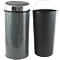 MSV Abfalleimer Touch, Soft-Close, Edelstahl, bis zu 30 Liter, B 310 x H 650 x T 310 mm, dunkelgrau