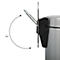 MSV Edelstahl-Treteimer mit Deckel, 12 Liter, Tretmechanismus, L 250 x H 390 mm, silber