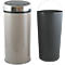 MSV Poubelle Touch, Soft-Close, inox, jusqu'à 30 litres, L 310 x H 650 x P 310 mm, taupe