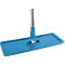 Blauer Wischmopp, rechteckiger Wischkopf, Metallstiel, Detailansicht.