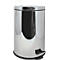 MSV Treteimer, 20 Liter, Edelstahl, Tretmechanismus, Kunststoffeinsatz, L 360 x B 295 x H 450 mm, silber