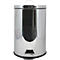 MSV Treteimer, 20 Liter, Edelstahl, Tretmechanismus, Kunststoffeinsatz, L 360 x B 295 x H 450 mm, silber