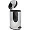 MSV Treteimer, 20 Liter, Edelstahl, Tretmechanismus, Kunststoffeinsatz, L 360 x B 295 x H 450 mm, silber