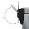 MSV Treteimer, 20 Liter, Edelstahl, Tretmechanismus, Kunststoffeinsatz, L 360 x B 295 x H 450 mm, silber