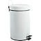 MSV Treteimer mit Deckel, 12 Liter, Tretmechanismus, B 250 x H 404 mm, weiss