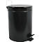 MSV Treteimer, rund, 5 Liter, Stahl, Tretmechanismus, Kunststoffeinsatz, B 204 x H 272 mm, schwarz