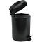 MSV Treteimer, rund, 5 Liter, Stahl, Tretmechanismus, Kunststoffeinsatz, B 204 x H 272 mm, schwarz