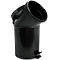 MSV Treteimer, rund, 5 Liter, Stahl, Tretmechanismus, Kunststoffeinsatz, B 204 x H 272 mm, schwarz
