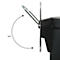 MSV Treteimer, rund, 5 Liter, Stahl, Tretmechanismus, Kunststoffeinsatz, B 204 x H 272 mm, schwarz