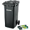 Mülltonne GMT, 240 l, fahrbar, anthrazit + Schwerlast-Abfallsäcke