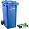 Mülltonne GMT, 240 l, fahrbar, blau + Schwerlast-Abfallsäcke