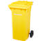 Mülltonne PRO 120 WAVE, 120 l, fahrbar, gelb