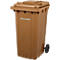 Mülltonne PRO 240 WAVE, 240 l, fahrbar, braun