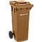 Mülltonne PRO 80 WAVE, 80 l, fahrbar, braun