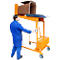 Mülltonnen-Kippstation MKS, für 120 & 240 l Tonnen, Ausschütthöhe 1480 mm, Kippwinkel 135°, bis 110 kg, Rollen, 12 V, RAL 2000