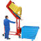Mülltonnen-Kippstation MKS, für 120 & 240 l Tonnen, Ausschütthöhe 1480 mm, Kippwinkel 135°, bis 110 kg, Rollen, 230 V, RAL 2000