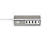 Multi-lader brennenstuhl®estilo, voor maximaal 5 apparaten, snellaadfunctie, 1,5 m textielkabel, 1x USB-C, 4x USB-laadcontactdoos, roestvrij stalen oppervlak, wit