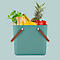 Multibag ALBULA "Classic", 25 Liter, bis 40 kg, Bügelgriffe, Recyclingkunststoff, L 400 x B 235 x H 340 mm, grün