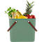 Multibag ALBULA "Classic", 25 Liter, bis 40 kg, Bügelgriffe, Recyclingkunststoff, L 400 x B 235 x H 340 mm, grün