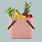 Multibag ALBULA "Classic", 25 Liter, bis 40 kg, Bügelgriffe, Recyclingkunststoff, L 400 x B 235 x H 340 mm, rosa
