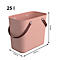 Multibag ALBULA "Classic", 25 Liter, bis 40 kg, Bügelgriffe, Recyclingkunststoff, L 400 x B 235 x H 340 mm, rosa
