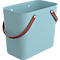 Multibag ALBULA "Classic", 25 Liter, bis 40 kg, Bügelgriffe, Recyclingkunststoff, L 400 x B 235 x H 340 mm, türkis