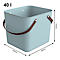 Multibag ALBULA "Classic", 40 Liter, bis 40 kg, Bügelgriffe, Recyclingkunststoff, L 398 x B 355 x H 340 mm, türkis