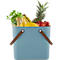 Multibag ALBULA "Classic", 40 Liter, bis 40 kg, Bügelgriffe, Recyclingkunststoff, L 398 x B 355 x H 340 mm, türkis