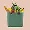 Multibag ALBULA "Style", 25 Liter, bis 40 kg, ergonomische Griffe, Recyclingkunststoff, L 400 x B 235 x H 340 mm, grün