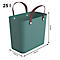 Multibag ALBULA "Style", 25 Liter, bis 40 kg, ergonomische Griffe, Recyclingkunststoff, L 400 x B 235 x H 340 mm, grün