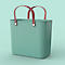 Multibag ALBULA "Style", 25 Liter, bis 40 kg, ergonomische Griffe, Recyclingkunststoff, L 400 x B 235 x H 340 mm, grün