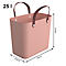Multibag ALBULA 'Style', 25 Liter, bis 40 kg, ergonomische Griffe, Recyclingkunststoff, L 400 x B 235 x H 340 mm, rosa