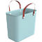 Multibag ALBULA "Style", 25 Liter, bis 40 kg, ergonomische Griffe, Recyclingkunststoff, L 400 x B 235 x H 340 mm, türkis