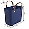 Multibag ALBULA "Style", 25 litres, jusqu'à 40 kg, poignées ergonomiques, plastique recyclé, L 400 x l 235 x H 340 mm, bleu