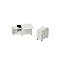 Multicontainer Home Office, verrijdbaar onderstel, opklapbaar zijpaneel links, B 480-1080 x D 800 x H 740 mm, wit/wit