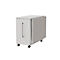 Multicontainer Home Office, verrijdbaar onderstel, opklapbaar zijpaneel rechts, B 480-1080 x D 800 x H 740 mm wit/wit