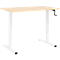 Multiflex bureau, handmatig in hoogte verstelbaar met slinger, B 1200 x D 800 x H 700-1180 mm, ahorn/wit