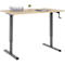 Multiflex bureau, handmatig in hoogte verstelbaar met slinger, B 1200 x D 800 x H 700-1180 mm, eiken/antraciet