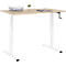 Multiflex bureau, handmatig in hoogte verstelbaar met slinger, B 1200 x D 800 x H 700-1180 mm, eiken/wit