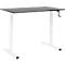 Multiflex bureau, handmatig in hoogte verstelbaar met slinger, B 1200 x D 800 x H 700-1180 mm, grafiet/wit